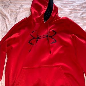 red UA hoodie